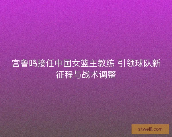 宫鲁鸣接任中国女篮主教练 引领球队新征程与战术调整