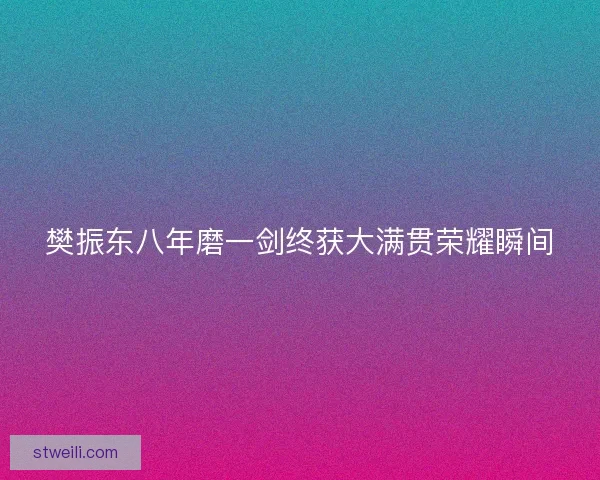 樊振东八年磨一剑终获大满贯荣耀瞬间
